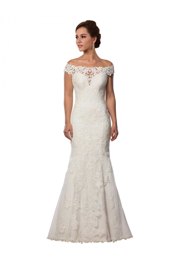 Shop Modern Off the Shoulder Mermaid Lace Wedding Dress Geelong