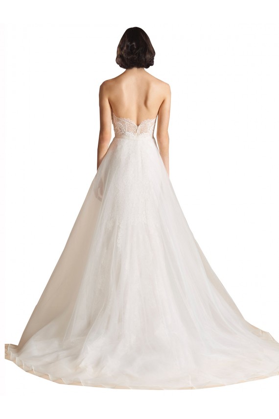 Shop Strapless Sweetheart Lace Bodice A-Line Organza Wedding Dress Geelong