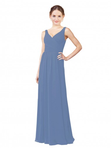 Shop Draped V-Neck Luxe Chiffon Bridesmaid Dress Geelong