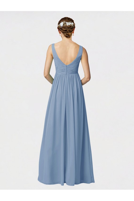 Shop Long Chiffon Bridesmaid Dress with Sweetheart Neckline and Wide Straps Geelong