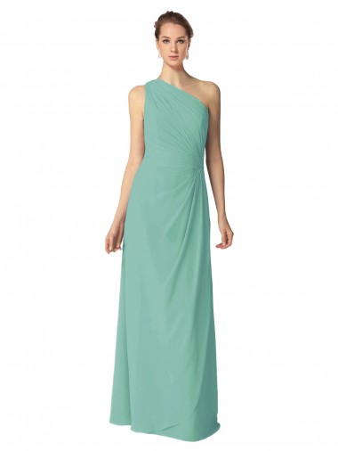 Shop Long Chiffon One Shoulder Full Length Bridesmaid Dress Geelong