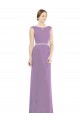 Shop Long Chiffon Bridesmaid Dress with Boat Neckline and Keyhole Geelong