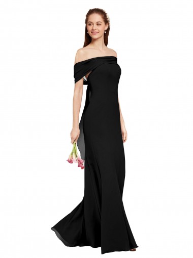 Shop Fit and Flare Long Chiffon Bridesmaid Dress / Prom Dress with Sash and Open Back Geelong