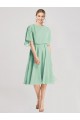 Shop Open Back Flutter Sleeves Cocktail Length Chiffon Bridesmaid Dress Geelong
