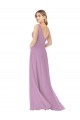 Shop Simple Chiffon V-Neck Bridesmaid Dress with Draped V-Back Geelong