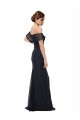 Shop Off the Shoulder Long Lace Bridesmaid Dress / Prom Dress with Flutter Sleeves Geelong