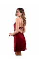 Shop Midi Length Cowl Neck Formal Silky Satin Short Cocktail Bridesmaid Dress / Prom Dress Geelong