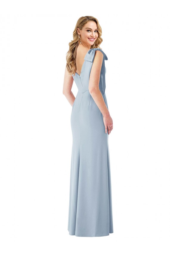 Shop V-Back Bow Shoulder Trumpet Bridesmaid Dress / Prom Dress Geelong