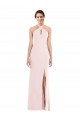 Shop Criss Cross Halter Princess Line Trumpet Formal Crepe Bridesmaid Dress / Prom Dress Geelong