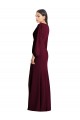Shop Long Puff Sleeve V-Neck Trumpet Bridesmaid Maxi Dress Geelong