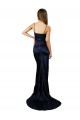Shop Pleated Sash Skirt Long Formal Stretch Satin Bridesmaid Dress / Prom Dress with High Slit Geelong
