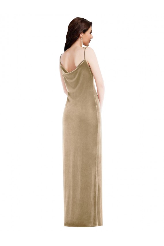 Shop Asymmetrical One Shoulder Formal Velvet Maxi Slip Bridesmaid Dress / Prom Dress Geelong